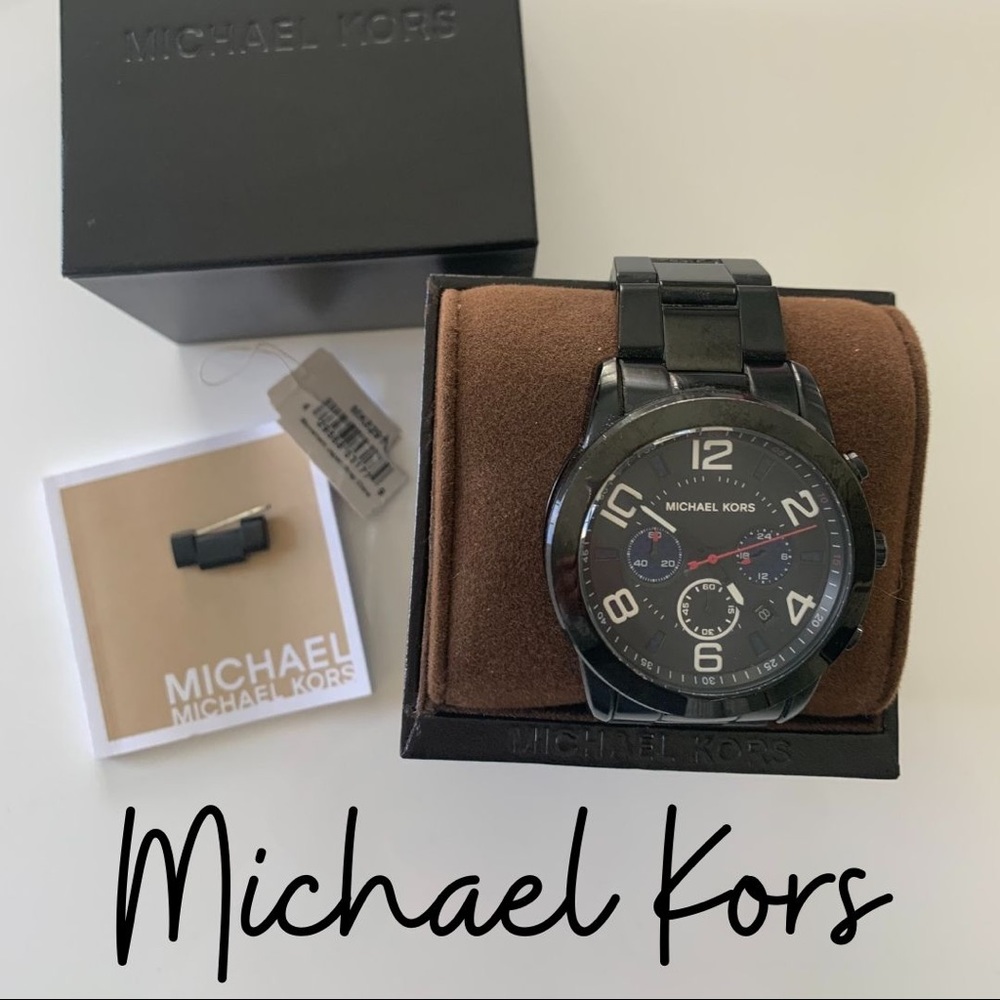 Michael Kors Men’s Watch - MK8291 - Black Multi Function VX3J - Great condition